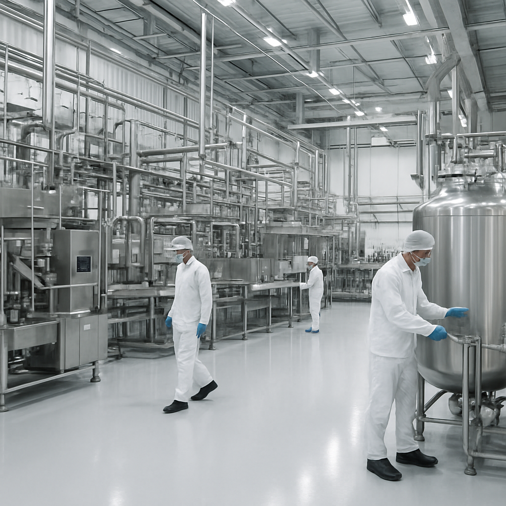 A modern large-scale food manufacturing facility